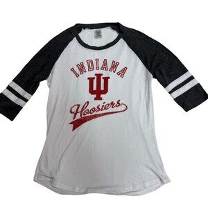 Rivalry Threads Indiana Hoosiers Raglan Baseball Tee – Women’s Size L VGUC